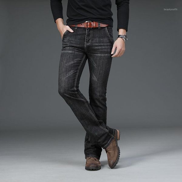 men's jeans pantalones vaqueros acampanados para hombre, elásticos negros de corte pierna, holgados, diseñador clásico, Blue
men's jeans pantalones vaqueros acampanados para hombre, elásticos negros de corte pierna, holgados, diseñador clásico, Blue