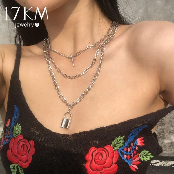 pendant necklaces 17km punk multilayer hip hop long lock chain necklace for women men 2021 silver color cross jewelry
pendant necklaces 17km punk multilayer hip hop long lock chain necklace for women men 2021 silver color cross jewelry