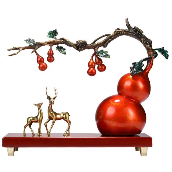 pure copper gourd ornaments flu auspicious chinese living room xuanguan decoration moving gifts storage bottles & jars
pure copper gourd ornaments flu auspicious chinese living room xuanguan decoration moving gifts storage bottles & jars
