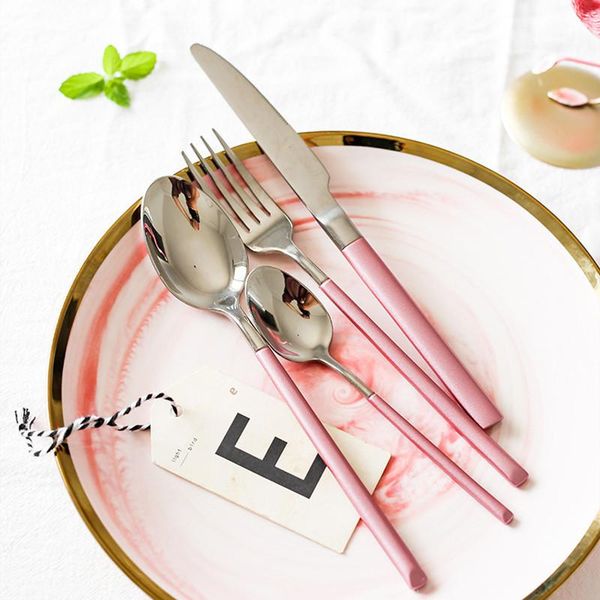 dinnerware sets 24pcs/set princess pink silver stainless steel cutlery set flatware dinner knife fork spoon tableware
dinnerware sets 24pcs/set princess pink silver stainless steel cutlery set flatware dinner knife fork spoon tableware