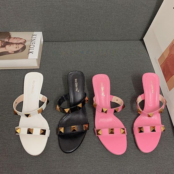 slippers 2021 fashion rivet women slipper ladies elegant thin high heel sandal summer outdoor peep toe female beach slides, Black
slippers 2021 fashion rivet women slipper ladies elegant thin high heel sandal summer outdoor peep toe female beach slides, Black