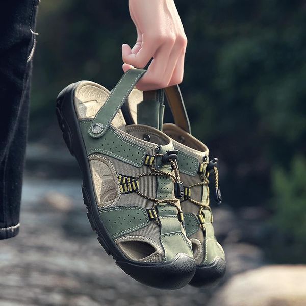 sandals summer men leather classic roma outdoor sneaker beach flip flops man water trekking slippers, Black
sandals summer men leather classic roma outdoor sneaker beach flip flops man water trekking slippers, Black