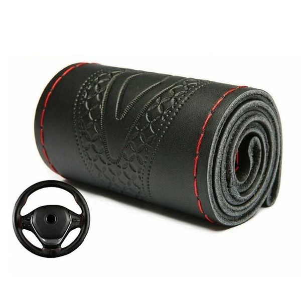 38cm steering wheel cover set accessories anti-slip auto black leather red thread soft covers
38cm steering wheel cover set accessories anti-slip auto black leather red thread soft covers