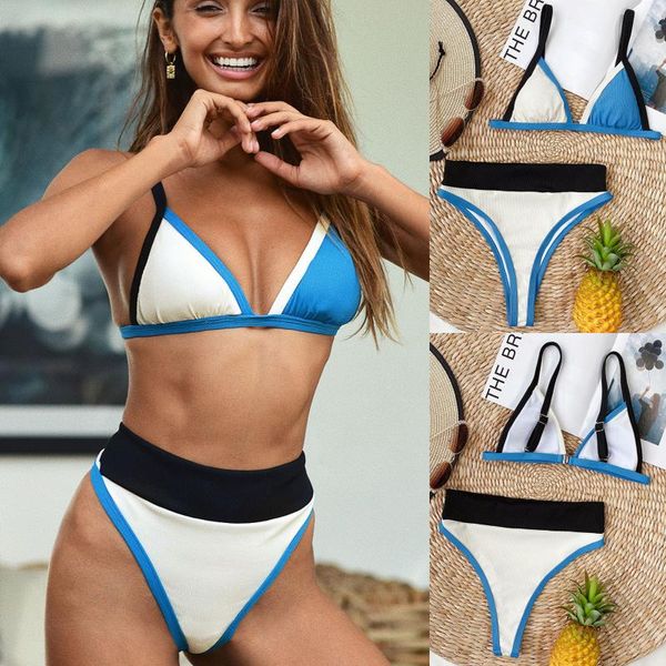 women's swimwear fashion womens splicing bikini push-up pad swimsuit beachwear set high waist summer beach brazilian, White;black
women's swimwear fashion womens splicing bikini push-up pad swimsuit beachwear set high waist summer beach brazilian, White;black