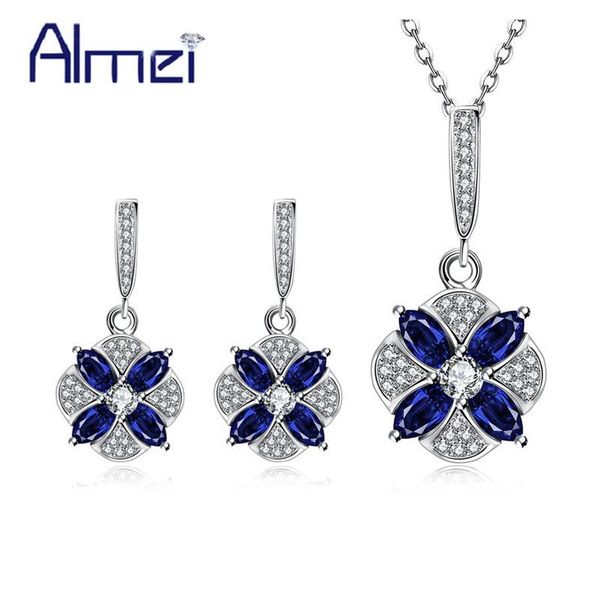 earrings & necklace almei blue zircon jewelry set joyeria parure bijoux femme valentine's day crystal gift women wedding bride accessor, Silver
earrings & necklace almei blue zircon jewelry set joyeria parure bijoux femme valentine's day crystal gift women wedding bride accessor, Silver