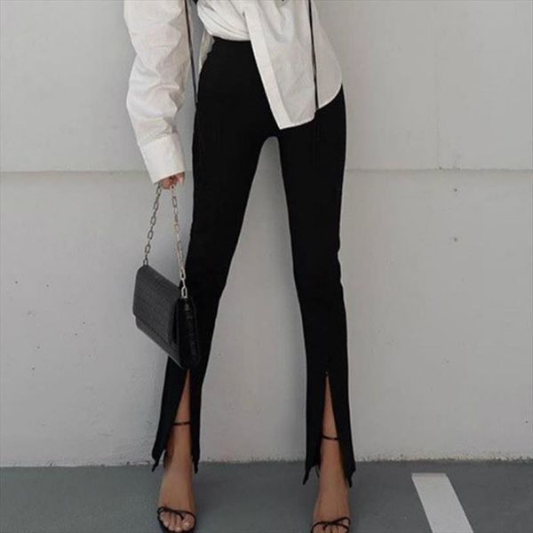 fashion office pencil trousers solid womens capri color elastic high waist split long pants skinny slim casual bottom women clothes, Black;white
fashion office pencil trousers solid womens capri color elastic high waist split long pants skinny slim casual bottom women clothes, Black;white