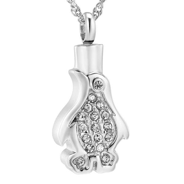 chains cremation urn pendant necklace for ashes stainless steel penguin locket holder keepsake memorial jewelry, Silver
chains cremation urn pendant necklace for ashes stainless steel penguin locket holder keepsake memorial jewelry, Silver