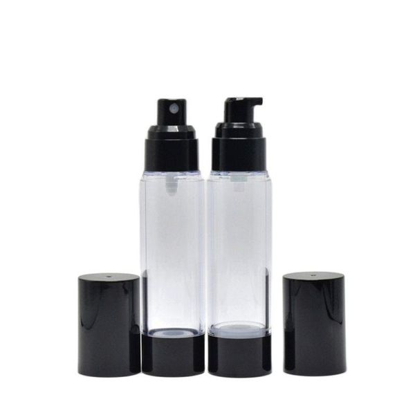 storage bottles & jars 10pcs clear airless pump bottle black lid plastic refillable cosmetic packing container 15/30/50ml transparent liquid
storage bottles & jars 10pcs clear airless pump bottle black lid plastic refillable cosmetic packing container 15/30/50ml transparent liquid