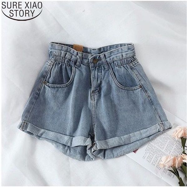 vintage light blue jeans fashion casual summer cotton denim high waist loose wide leg shorts 9739 210417, White;black
vintage light blue jeans fashion casual summer cotton denim high waist loose wide leg shorts 9739 210417, White;black