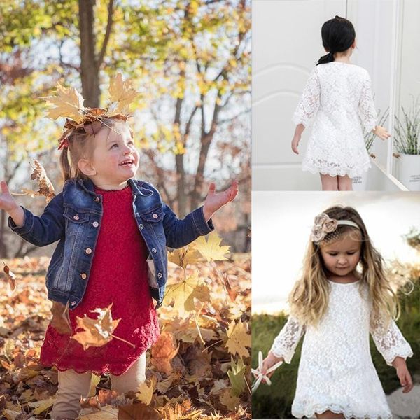 girl's dresses little girls costume kids clothes 3-8y girl dress elegant lace tulle for casual wear long sleeve autumn, Red;yellow 
girl's dresses little girls costume kids clothes 3-8y girl dress elegant lace tulle for casual wear long sleeve autumn, Red;yellow