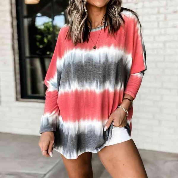 autumn women t-shirt multicolor casual long sleeve o neck sweatshirt loose printed tshirt tie dyeing oversize pullover 210526, White
autumn women t-shirt multicolor casual long sleeve o neck sweatshirt loose printed tshirt tie dyeing oversize pullover 210526, White