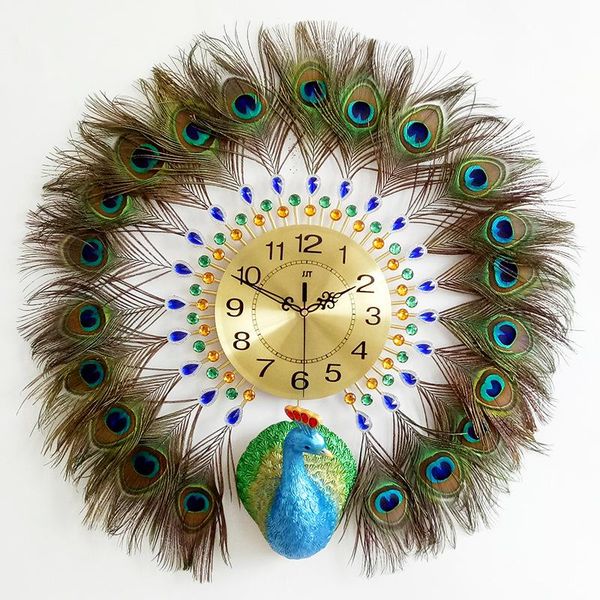 european style luxury peacock clock wall fashion creative home decoration quartz products electronic clocks
european style luxury peacock clock wall fashion creative home decoration quartz products electronic clocks