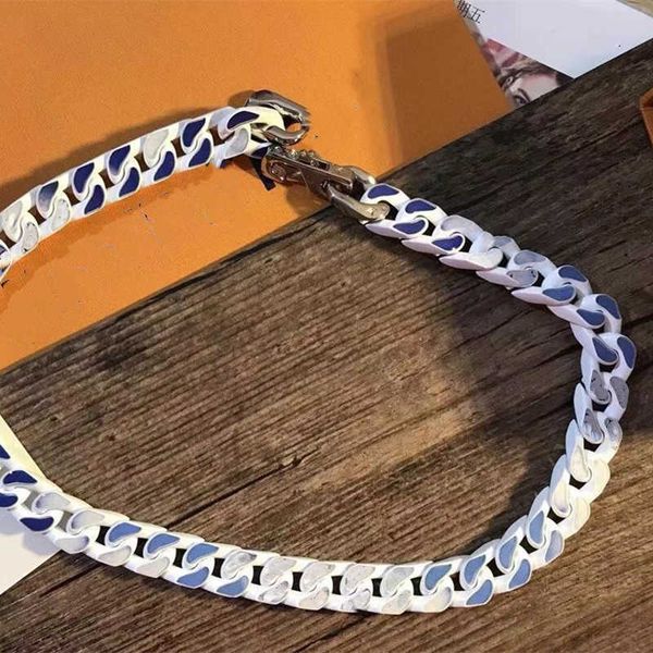 luxury designer chains links necklaces fashion blue titanium steel hip hop jewelry necklace for lovers men woman la1342, Silver
luxury designer chains links necklaces fashion blue titanium steel hip hop jewelry necklace for lovers men woman la1342, Silver