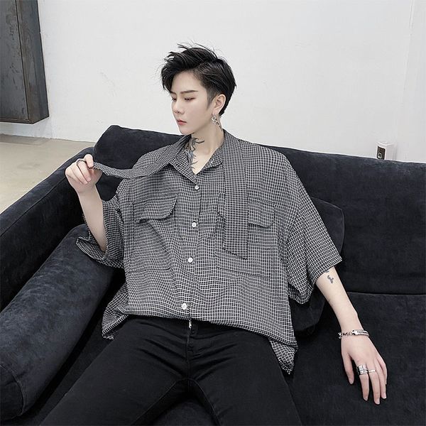 men's casual shirts summer youth personality collar design solid color loose hit line five-point sleeve shirt fashion i6dn, White;black
men's casual shirts summer youth personality collar design solid color loose hit line five-point sleeve shirt fashion i6dn, White;black