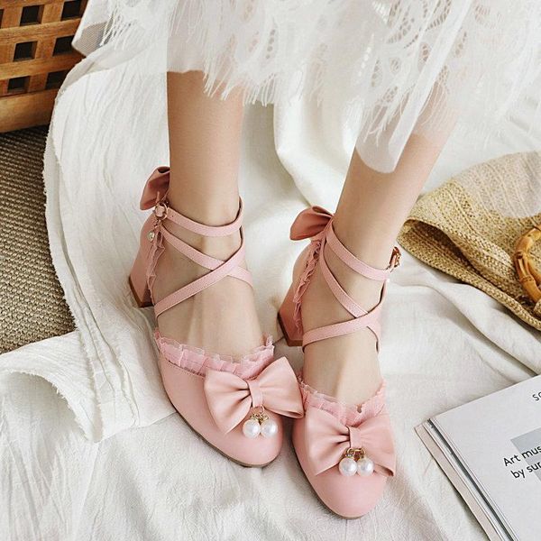 dress shoes coolulu womens lolita bow pumps cross strap women square high heel lace pearl size 33-43, Black
dress shoes coolulu womens lolita bow pumps cross strap women square high heel lace pearl size 33-43, Black