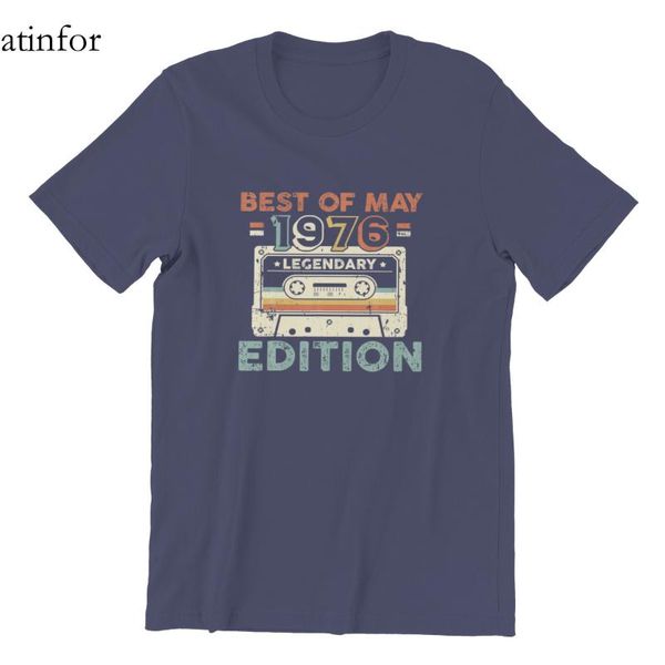 men's t-shirts retro of may 1976 mixtape vintage 45th birthd gift anime oversized streetwear kawaii for boy tee clothing 110446, White;black 
men's t-shirts retro of may 1976 mixtape vintage 45th birthd gift anime oversized streetwear kawaii for boy tee clothing 110446, White;black