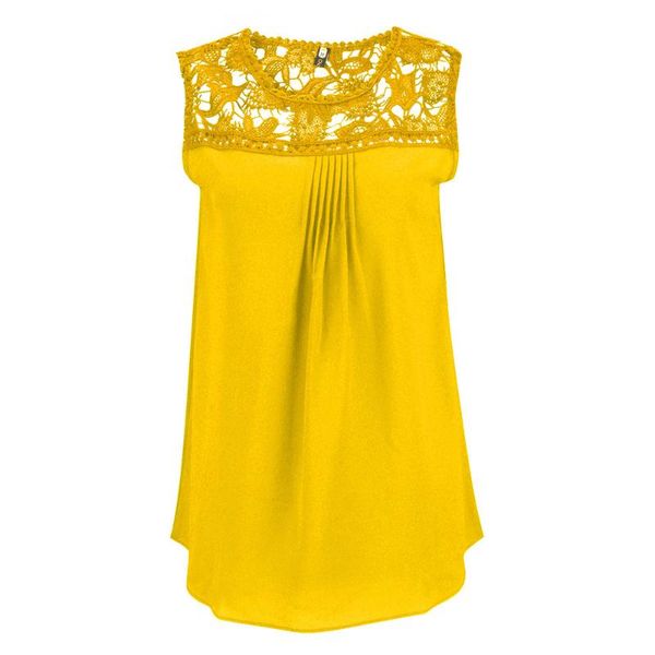 women's blouses & shirts 2021 summer fashion casual loose large size pure color lace stitching round neck sleeveless hollow out chiffon, White
women's blouses & shirts 2021 summer fashion casual loose large size pure color lace stitching round neck sleeveless hollow out chiffon, White