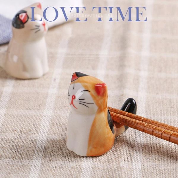 chopsticks 3pcs/set japanese chopstick holder ceramic cute cat crafts cartoon small animal decoration foreign trade
chopsticks 3pcs/set japanese chopstick holder ceramic cute cat crafts cartoon small animal decoration foreign trade