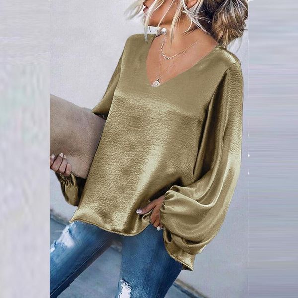women's blouses & shirts elegant office lady commute blouse fashion v-neck solid color long sleeve pullover women spring casual simple, White
women's blouses & shirts elegant office lady commute blouse fashion v-neck solid color long sleeve pullover women spring casual simple, White