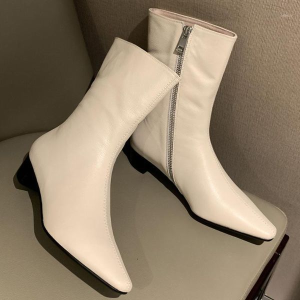boots women's genuine leather kitten heel pointed toe autumn mid-calf side zip female soft comfortable half shoes women1, Black
boots women's genuine leather kitten heel pointed toe autumn mid-calf side zip female soft comfortable half shoes women1, Black