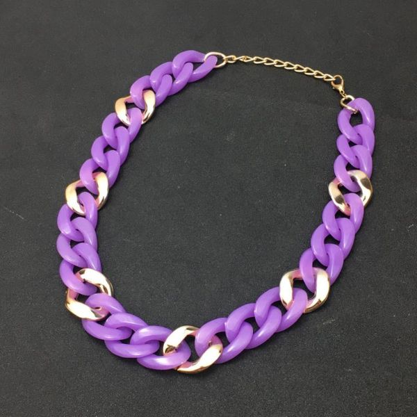 classic design neon purple acrylic chunky chains necklaces fashion statement jewelry for women price #1059, Silver
classic design neon purple acrylic chunky chains necklaces fashion statement jewelry for women price #1059, Silver
