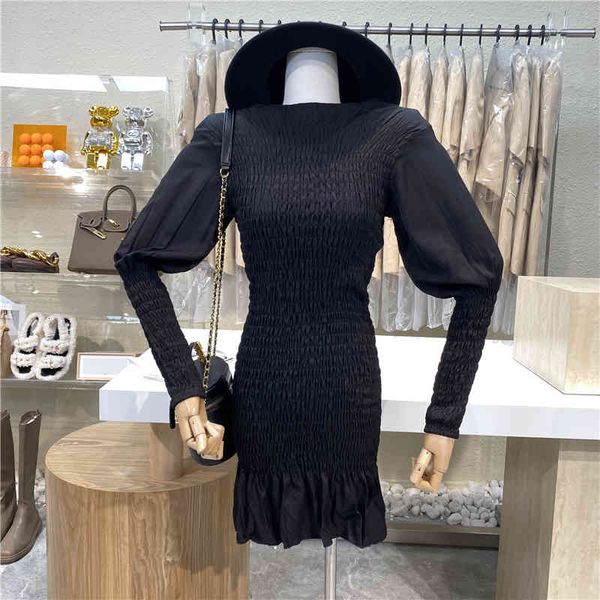 dresses soft niche design round collar thin fold bubble feminine mature light wind flus hip wrap edge dress, Black;gray
dresses soft niche design round collar thin fold bubble feminine mature light wind flus hip wrap edge dress, Black;gray