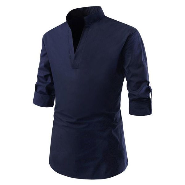 Men's Dress Shirts -XXL Stand Collar Fashion Men Shirt Roll-up Long Sleeve Solid Casual Basic Tops Leisure Fitness Pullovers Blouses 3G3A, White;black
Men's Dress Shirts -XXL Stand Collar Fashion Men Shirt Roll-up Long Sleeve Solid Casual Basic Tops Leisure Fitness Pullovers Blouses 3G3A, White;black