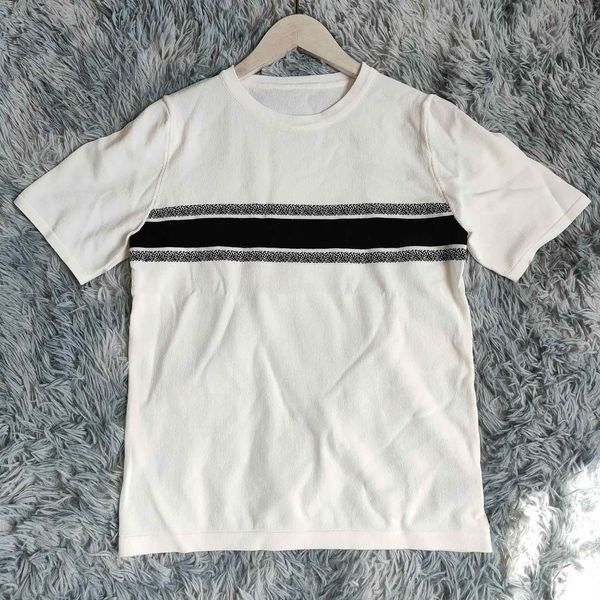 women knits classic summer short sleeve womens fashion letter pattern knit tees casual contrast color, White
women knits classic summer short sleeve womens fashion letter pattern knit tees casual contrast color, White