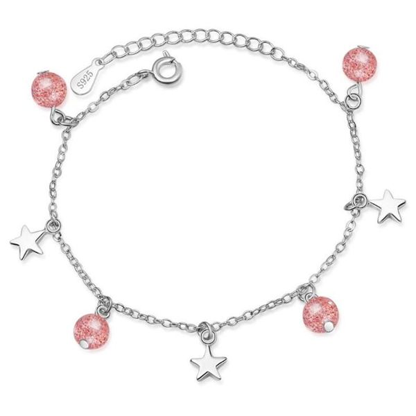 charm bracelets fashion jewelry natural strawberry crystal 925 sterling silver single-layer stars and balls beautiful women b147, Golden;silver
charm bracelets fashion jewelry natural strawberry crystal 925 sterling silver single-layer stars and balls beautiful women b147, Golden;silver