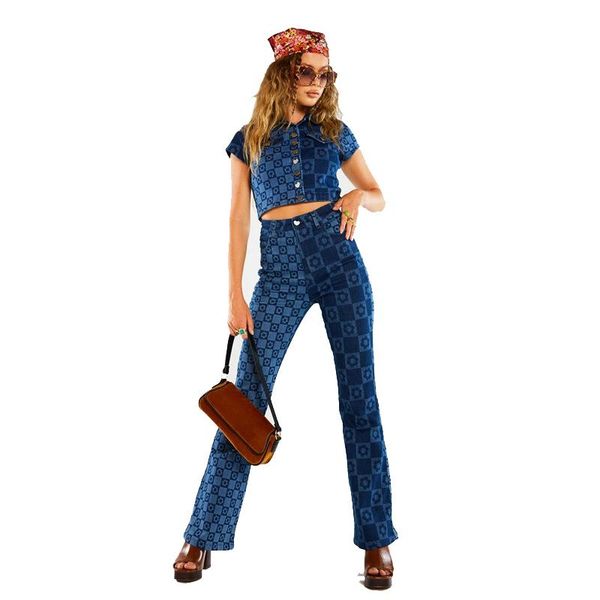 women's jeans punk style bell bottom high waisted skinny straight fit flare denim pants retro printed, Blue
women's jeans punk style bell bottom high waisted skinny straight fit flare denim pants retro printed, Blue