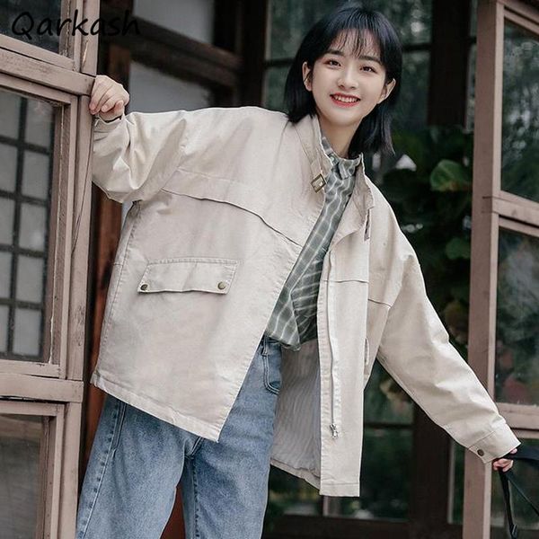 women's jackets basic women plus size s-5xl high street retro solid spring bf cargo style female loose fashion zipper outerwear casual, Black;brown
women's jackets basic women plus size s-5xl high street retro solid spring bf cargo style female loose fashion zipper outerwear casual, Black;brown