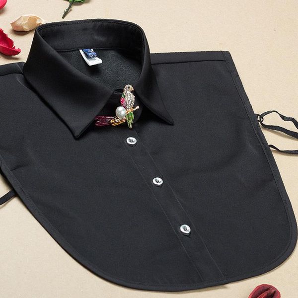 women's blouses & shirts autumn winter shirt women pearl high-end personality bead false collar saving removable parrot trim, White
women's blouses & shirts autumn winter shirt women pearl high-end personality bead false collar saving removable parrot trim, White