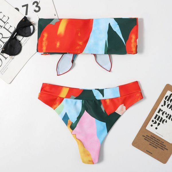 new digital double bra sided printing split swimsuit women's bow bikini, White;black
new digital double bra sided printing split swimsuit women's bow bikini, White;black