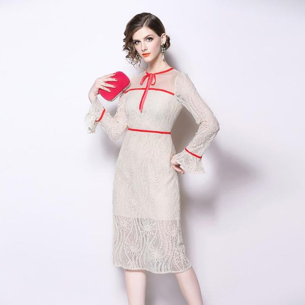 casual dresses women lace dress autumn apricot slim elegant flare sleeve crochet bow ladies perspective mesh patchwork party sexy, Black;gray
casual dresses women lace dress autumn apricot slim elegant flare sleeve crochet bow ladies perspective mesh patchwork party sexy, Black;gray