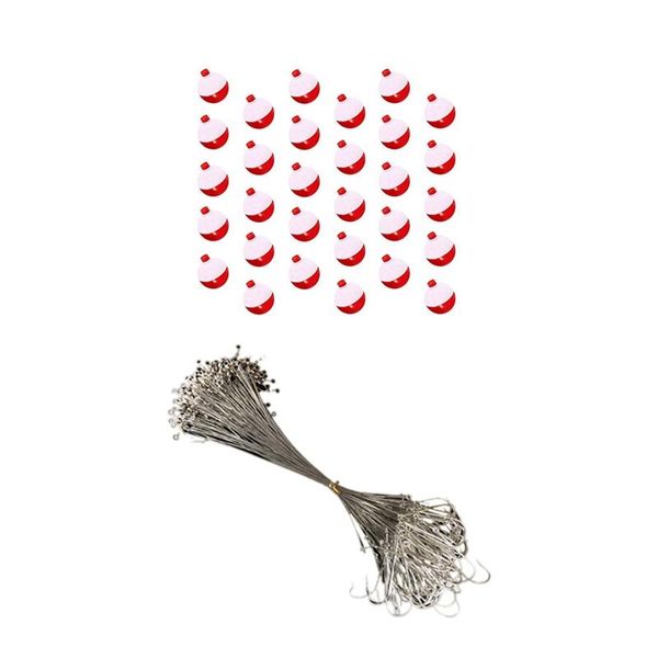 100pcs fishing hair rigs line leader with hook & 30 pcs buoy 2.5 cm button red/white float hooks
100pcs fishing hair rigs line leader with hook & 30 pcs buoy 2.5 cm button red/white float hooks