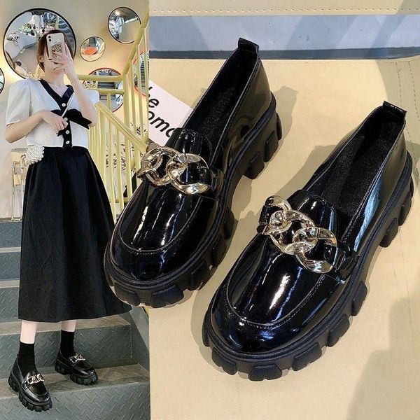 dress shoes leather women 2021 retro summer chain lefu british versatile thick sole single spring and autumn, Black
dress shoes leather women 2021 retro summer chain lefu british versatile thick sole single spring and autumn, Black