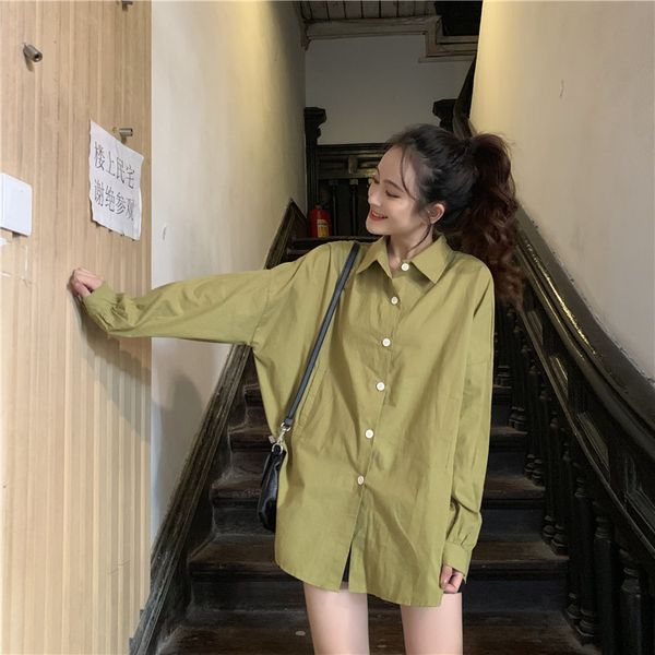 women's summer blouse loose women's korean the scheming shirt design sense niche mid-length retro hong kong flavor pl162 210506, White
women's summer blouse loose women's korean the scheming shirt design sense niche mid-length retro hong kong flavor pl162 210506, White