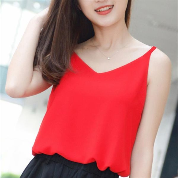 korean halter womens cami v neck double chiffon casual sleeveless tees white plus size
korean halter womens cami v neck double chiffon casual sleeveless tees white plus size