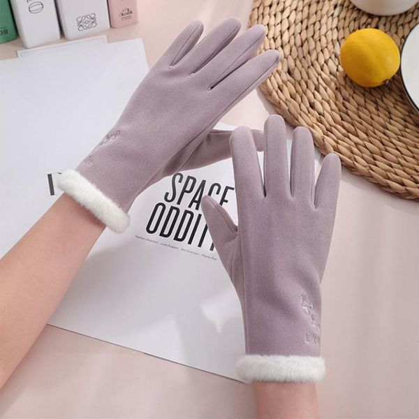 five fingers gloves women winter keep warm touch screen outdoor cycling drive thicken not bloated plus velvet solid soft cartoon embroidery, Blue;gray
five fingers gloves women winter keep warm touch screen outdoor cycling drive thicken not bloated plus velvet solid soft cartoon embroidery, Blue;gray