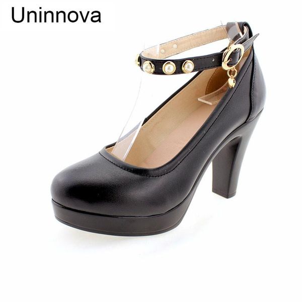uninnova high platform super heels footwear women's round toe pearl split leather shoes office work pumps salto alto wp081 dress, Black
uninnova high platform super heels footwear women's round toe pearl split leather shoes office work pumps salto alto wp081 dress, Black