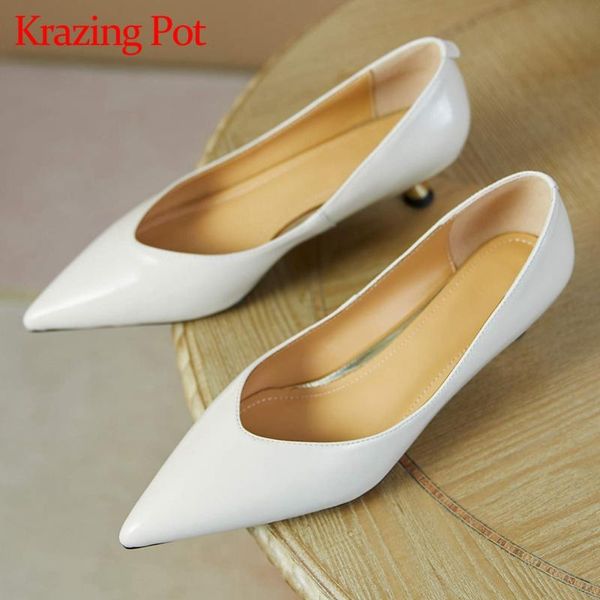 dress shoes krazing pot england style cow patent leather shallow charming pointed toe thin med heel slip on women pumps l33, Black
dress shoes krazing pot england style cow patent leather shallow charming pointed toe thin med heel slip on women pumps l33, Black