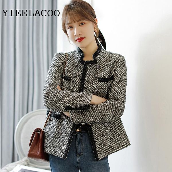 women's jackets grey tweed woolen jacket autumn and the winter wool classic ladies, Black;brown
women's jackets grey tweed woolen jacket autumn and the winter wool classic ladies, Black;brown