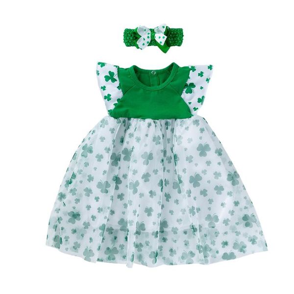 clothing sets 2pcs girl clover dress headband set baby clothes st. patrick's day girls short sleeve princess flower headwear, White
clothing sets 2pcs girl clover dress headband set baby clothes st. patrick's day girls short sleeve princess flower headwear, White