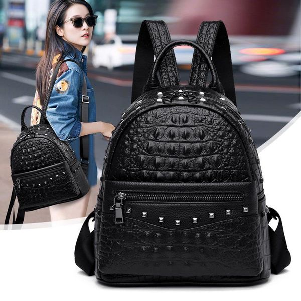 backpack leather crocodile lines of fund 2021 autumn winters is han edition fashion satchel soft rivet head layer cowhide
backpack leather crocodile lines of fund 2021 autumn winters is han edition fashion satchel soft rivet head layer cowhide