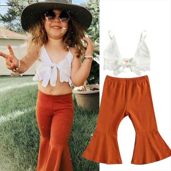 children summer clothing infant kids baby girls sleeveless cropped vest flare pants solid casual 2pcs outfits, White
children summer clothing infant kids baby girls sleeveless cropped vest flare pants solid casual 2pcs outfits, White