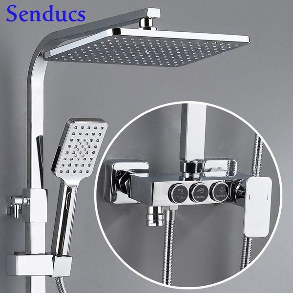 bathroom shower sets electroplated silver matte black cold thermostatic system wall mounted brass core 3 functions
bathroom shower sets electroplated silver matte black cold thermostatic system wall mounted brass core 3 functions