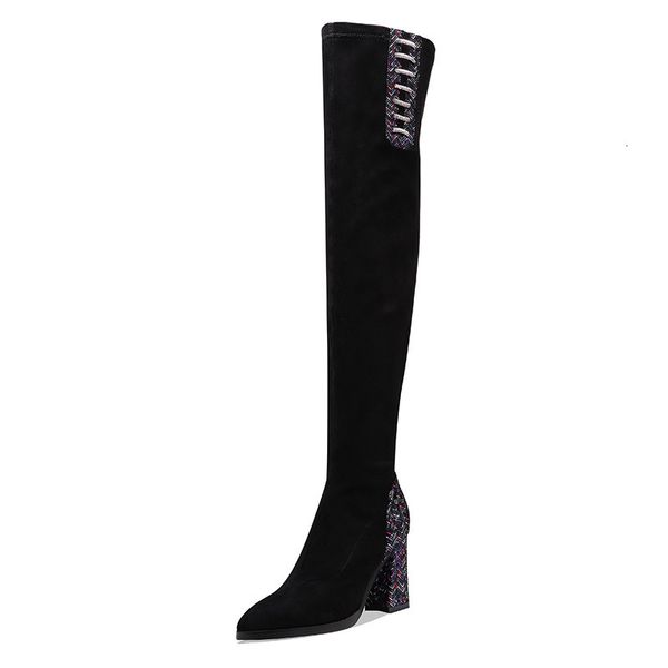boots smirnova arrive over the knee women thick heel mixed colors stretch ladies party shoes jrau, Black
boots smirnova arrive over the knee women thick heel mixed colors stretch ladies party shoes jrau, Black