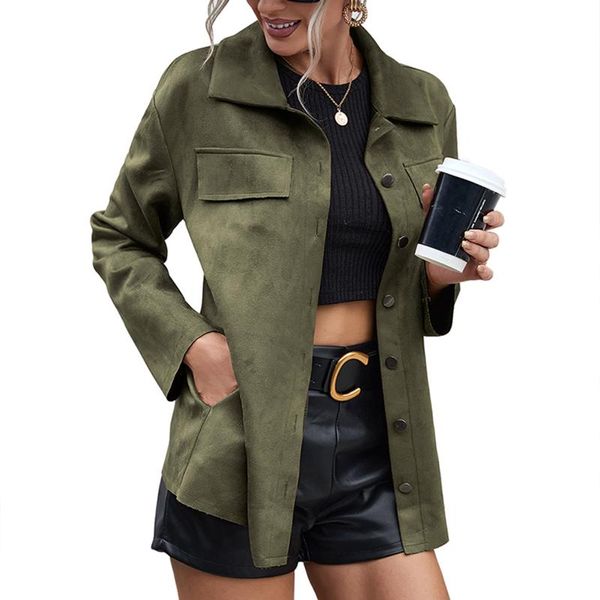 women's jackets female casual coat solid color turn-down collar long sleeve jacket for fall winter brown/army green s/m//xl, Black;brown
women's jackets female casual coat solid color turn-down collar long sleeve jacket for fall winter brown/army green s/m//xl, Black;brown