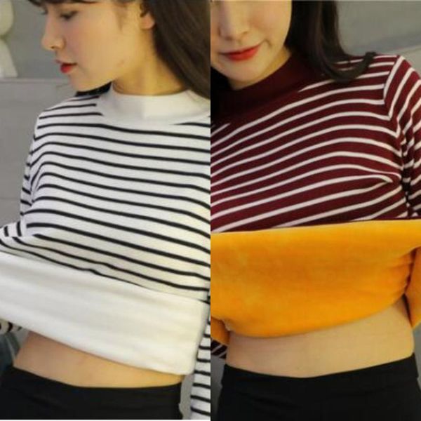 women's sweaters pullover women sweater fashion winter velvet half turtleneck stripe liner thick warm slim knitted, White;black
women's sweaters pullover women sweater fashion winter velvet half turtleneck stripe liner thick warm slim knitted, White;black