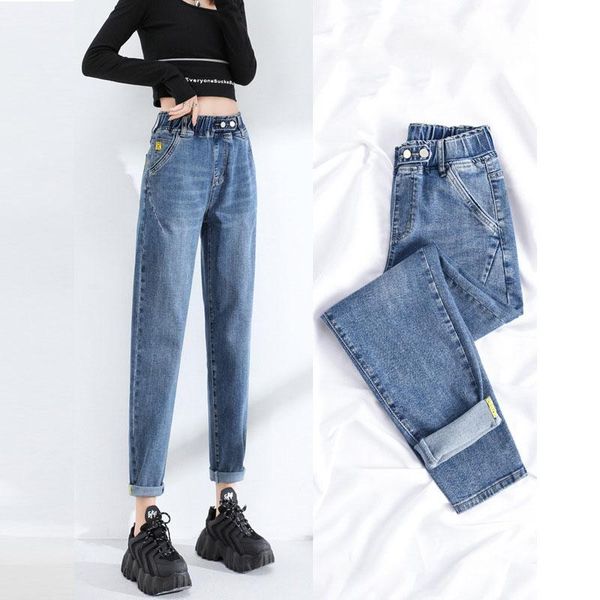 women's jeans black baggy women 2021 autumn fashion elastic high waisted straight leg woman plus size denim harem pants streetwear, Blue
women's jeans black baggy women 2021 autumn fashion elastic high waisted straight leg woman plus size denim harem pants streetwear, Blue